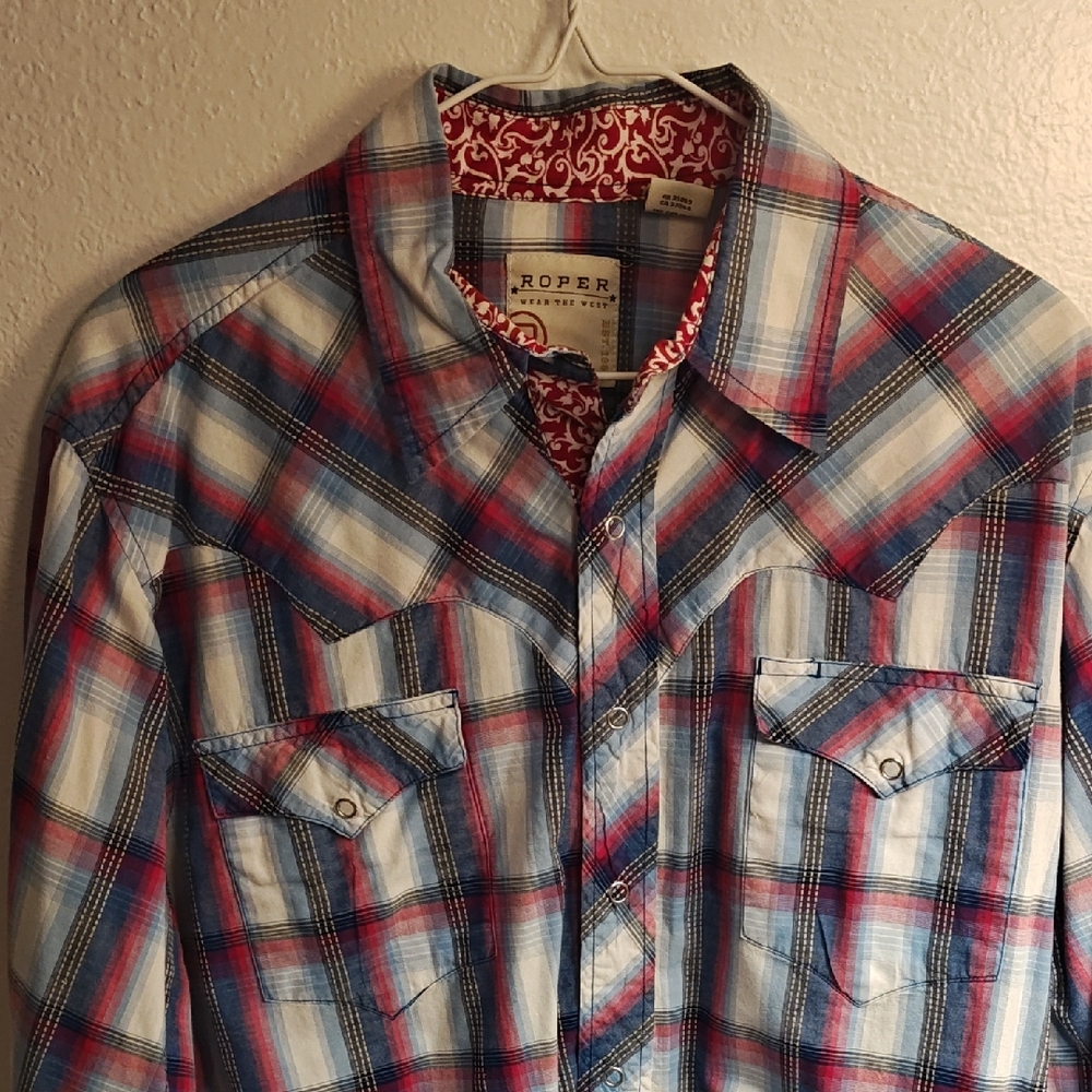 Roper Multicolor Plaid Western Shirt